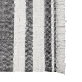 8' x 10' Gray Striped Handmade Stain Resistant Non Skid Indoor Outdoor Area Rug