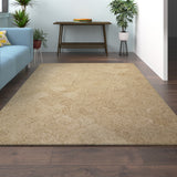 5' x 7' Beige Wool Geometric Hand Tufted Area Rug