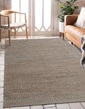 9' x 12' Gray Striped Hand Woven Area Rug