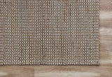 5' x 7' Beige Striped Hand Woven Area Rug