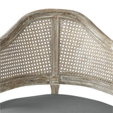 24" Cream And Beige Linen Arm Chair