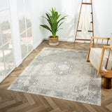 2' X 5' Beige Medallion Washable Non Skid Area Rug