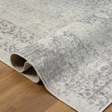 2' X 5' Gray Medallion Washable Non Skid Area Rug