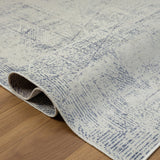 5' x 7' Gray Abstract Washable Non Skid Area Rug