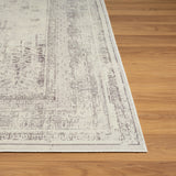 5' x 7' Gray Medallion Washable Non Skid Area Rug