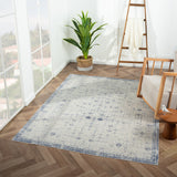 2' X 5' Gray Abstract Washable Non Skid Area Rug