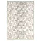 5' x 7' Ivory Geometric Area Rug