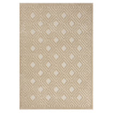 5' x 7' Beige Geometric Area Rug