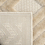 5' x 7' Beige Geometric Area Rug