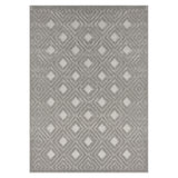 5' x 7' Gray Geometric Area Rug