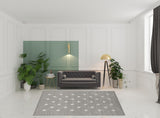 8' x 10' Gray Geometric Area Rug