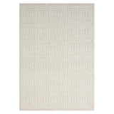 5' x 7' Ivory Geometric Area Rug