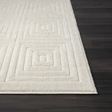 5' x 7' Ivory Geometric Area Rug