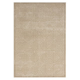 5' x 7' Beige Geometric Area Rug