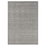 5' x 7' Gray Geometric Area Rug