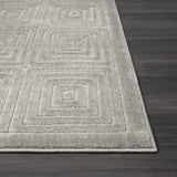 5' x 7' Gray Geometric Area Rug