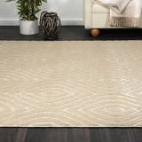 8' x 10' Ivory Trellis Area Rug