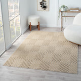 5' x 7' Beige Trellis Area Rug