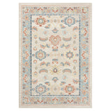 8' Ivory Abstract Runner Rug