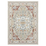 8' Ivory Abstract Runner Rug