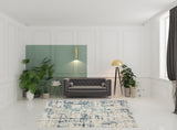 8' x 10' Gray Abstract Area Rug