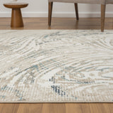 5' x 7' Gray Abstract Area Rug