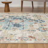 5' x 7' Ivory Medallion Area Rug