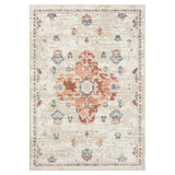 8' Ivory Medallion Runner Rug