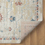 8' Ivory Medallion Runner Rug