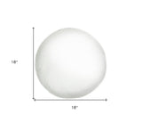 18" X 18" White Round Polyester Blown Seam Pillow Insert