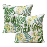 20" X 20" Olive Green Geometric Cotton Zippered Pillow With Tassels