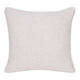 20" X 20" Blue and Off White Braided Cotton Zippered Pillow With Fringe