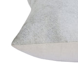 16" X 24" Ivory Patchwork Faux Leather Zippered Pillow