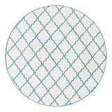 Turquoise Sixteen Piece Round Trellis Ceramic Service For Four Dinnerware Set