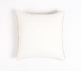 18" X 18" Beige and Ivory Zigzag Cotton Pillow Cover With Texture