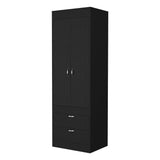 23" Black Two Drawer Dresser