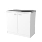 23" Black Two Drawer Dresser