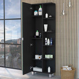 20" White Accent Cabinet With Nine Shelves