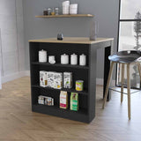 20" Black Accent Cabinet With Nine Shelves