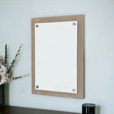 28" Brown Framed Accent Mirror