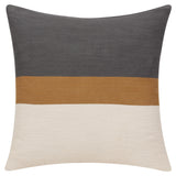 24" X 24" Brown Cotton Zippered Pillow