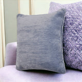 20" X 20" Blue Chenille Zippered Pillow