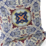 Set of Two 16" X 16" Gray and Orange Blown Seam Floral Indoor Outdoor Throw Pillow