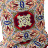 Set of Two 16" X 16" Blue and Gray Blown Seam Floral Indoor Outdoor Throw Pillow