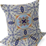 Set of Two 16" X 16" Green and Pink Blown Seam Floral Indoor Outdoor Throw Pillow