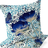 Set of Two 16" X 16" Green and White Blown Seam Geometric Indoor Outdoor Throw Pillow
