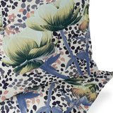 Set of Two 16" X 16" Blue and White Butterfly Blown Seam Floral Indoor Outdoor Throw Pillow