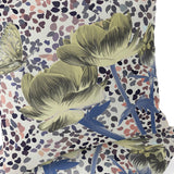 Set of Two 16" X 16" Blue and Green Butterfly Blown Seam Floral Indoor Outdoor Throw Pillow