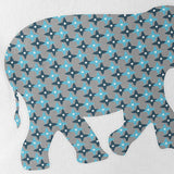 Set of Two 16" X 16" Blue and Gray Butterfly Blown Seam Floral Indoor Outdoor Throw Pillow