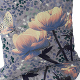 Set of Two 16" X 16" Blue and White Elephant Blown Seam Animal Print Indoor Outdoor Throw Pillow